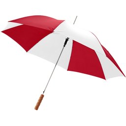 Bedrukte paraplu rood wit