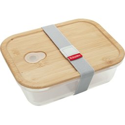 Bento lunchbox van Borosilicaatglas met bamboe deksel