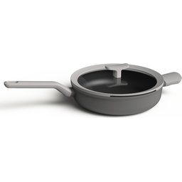 Braadpan met lange en korte handgreep en deksel 26cm - Leo