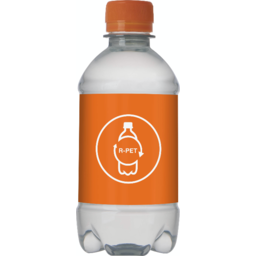 Bronwater RPET met draaidop - 330 ml bedrukt label