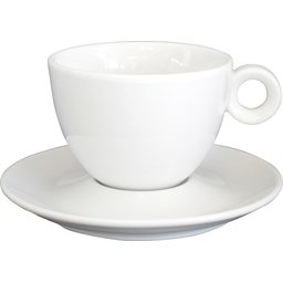 Cappuccino koffiekopje met ondertasje