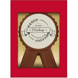 Chocolade medaille - eigen design bedrukking 1