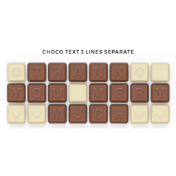 Chocoladetekst in gepersonaliseerde enveloppe - 24 letters