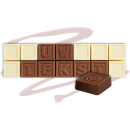 Chocotelegram 14 chocolade letters - eigen tekst