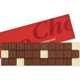 Chocotelegram 30 chocolade letters - eigen tekst