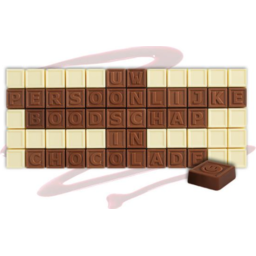 Chocotelegram 60 chocolade letters - eigen tekst