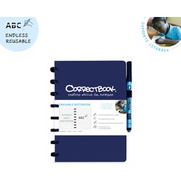 Correctbook - uitwisbare en herbruikbare notitieboek donkerblauw