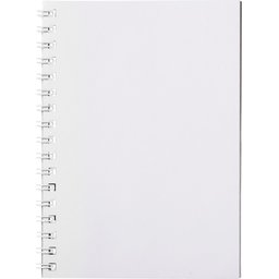 Desk-Mate® A6 wire-o notitieboek met PP-omslag wit voorzijde
