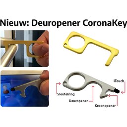 Deuropener Coronakey met iTouch stylus