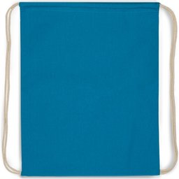 Drawstring Oeko-Tex® Cotton 35 x 45 cm-blauw recht