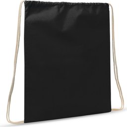 Drawstring Oeko-Tex® Cotton 35 x 45 cm-zwart