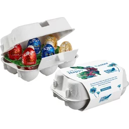 Eierdoosje met 6 Lindt chocolade eieren