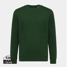 Forest green Iqoniq Etosha lichtgewicht gerecycled katoen sweater