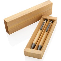 FSC® bamboe moderne pennenset in doosje