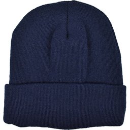 Gebreide muts met fleece voering navy