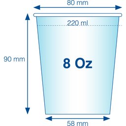 Gecertificeerde kartonnen bekers 8 Oz : 220 ml bedrukken