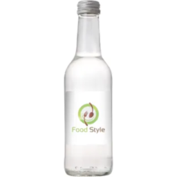 Glazen fles met 330 ml bronwater