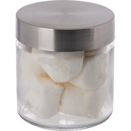 Glazen pot 0,35 liter gevuld met Marshmallows bedrukken