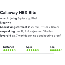 Golfbal Callaway HEX Bite bedrukken