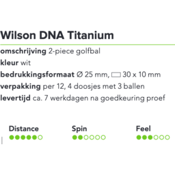 Golfbal Wilson DNA Titanium