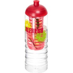 H2O Treble drinkfles met infuser en koepeldeksel - 750 ml bedrukken