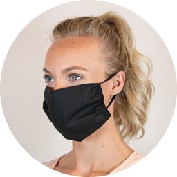 Herbruikbaar mondmasker uit katoen met ruimte voor filter bedrukken