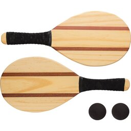 Houten frescobol tennis set