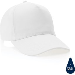 Impact 5 panel 280gr recycled katoenen cap met AWARE™ tracer-geel