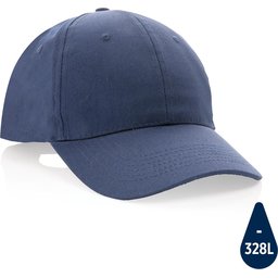 Impact 6 panel 190gr gerecycled katoenen cap met AWARE™ trac -donkerblauw