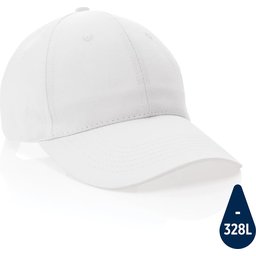 Impact 6 panel 190gr gerecycled katoenen cap met AWARE™ trac -zwart