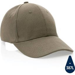 Impact 6 panel 280gr gerecycled katoenen cap met AWARE™ trac