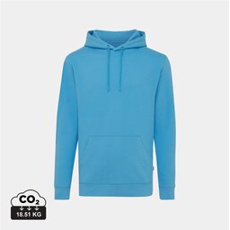 Iqoniq Jasper recycled katoen hoodie blauw