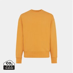 Iqoniq Kruger gerecycled katoen relaxed sweater oranje