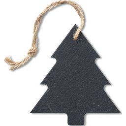 Kerstboomvormige hanger van leisteen bedrukken