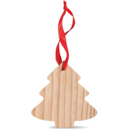 Kerstboomvormige houten hanger