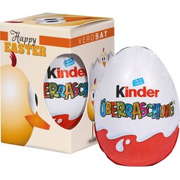 Kinder chocolade verrassingsei in een doosje