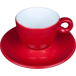 Koffiekopje met ondertasje rood