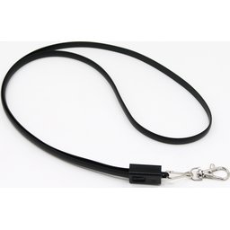 Lenny lanyard én laadkabel zwart