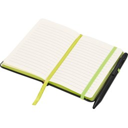 Noir edge klein notitieboek -groen open