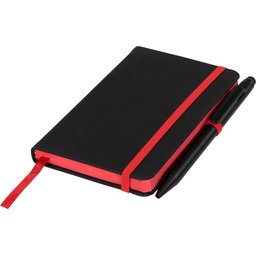 Noir edge klein notitieboek-rood