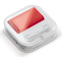 Oordopjes en draadloze muziek ontvanger 90mAh rood