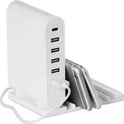 Opvouwbaar USB laadstation met 5 poorten