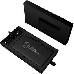 P29 5000 mAh powerbank solar met oplichtend logo-doosje