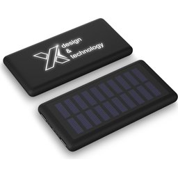 P30 8000 mAh powerbank solar met oplichtend logo