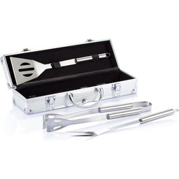 3-delige barbecue set in aluminium koffer