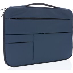 Smooth PU 15.6" laptop sleeve met handvat PVC-vrij 