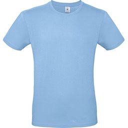 Ringgesponnen T-shirt-hemelblauw