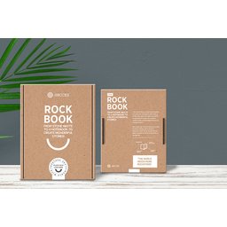 Rockbook notitieboek gemaakt van steenafval bedrukt