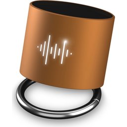 S26 speaker 3W voorzien van ring met oplichtend logo-brons