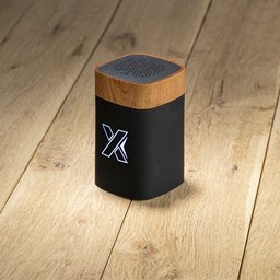 S31 speaker 5W voorzien van hout met oplichtend logo-sfeerbeeld